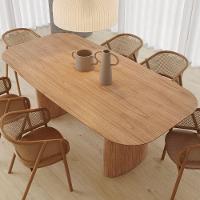 Mesa De Jantar Orgânica Tivoli 220cm X 110cm 8 Lugares Lamina Cinamomo Mel - 3