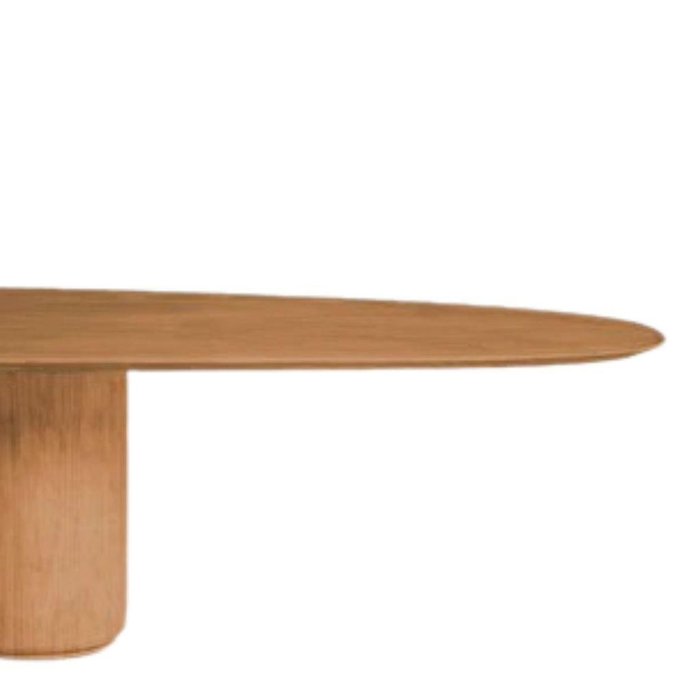 Mesa De Jantar Oásis Orgânica Cilíndrica Freijó 180x100 Cm - 2