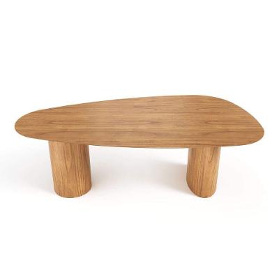 Mesa De Jantar Orgânica Breeze 2,40 X 1,20m 9 Lugares Lâmina Natural De Madeira Mel