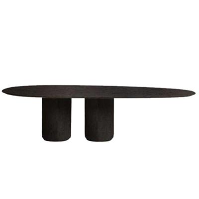 Mesa De Jantar Oásis Orgânica Cilíndrica ébano 198x122 Cm
