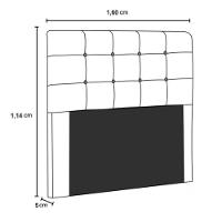 Cabeceira Estofada Cama Queen 160 Cm Helena Corino Branco - 3