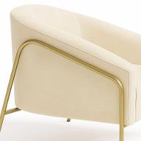 Poltrona Sala Industrial Alta Dourado Kit 2 Stella Suede D03 - D'rossi Preto - 8