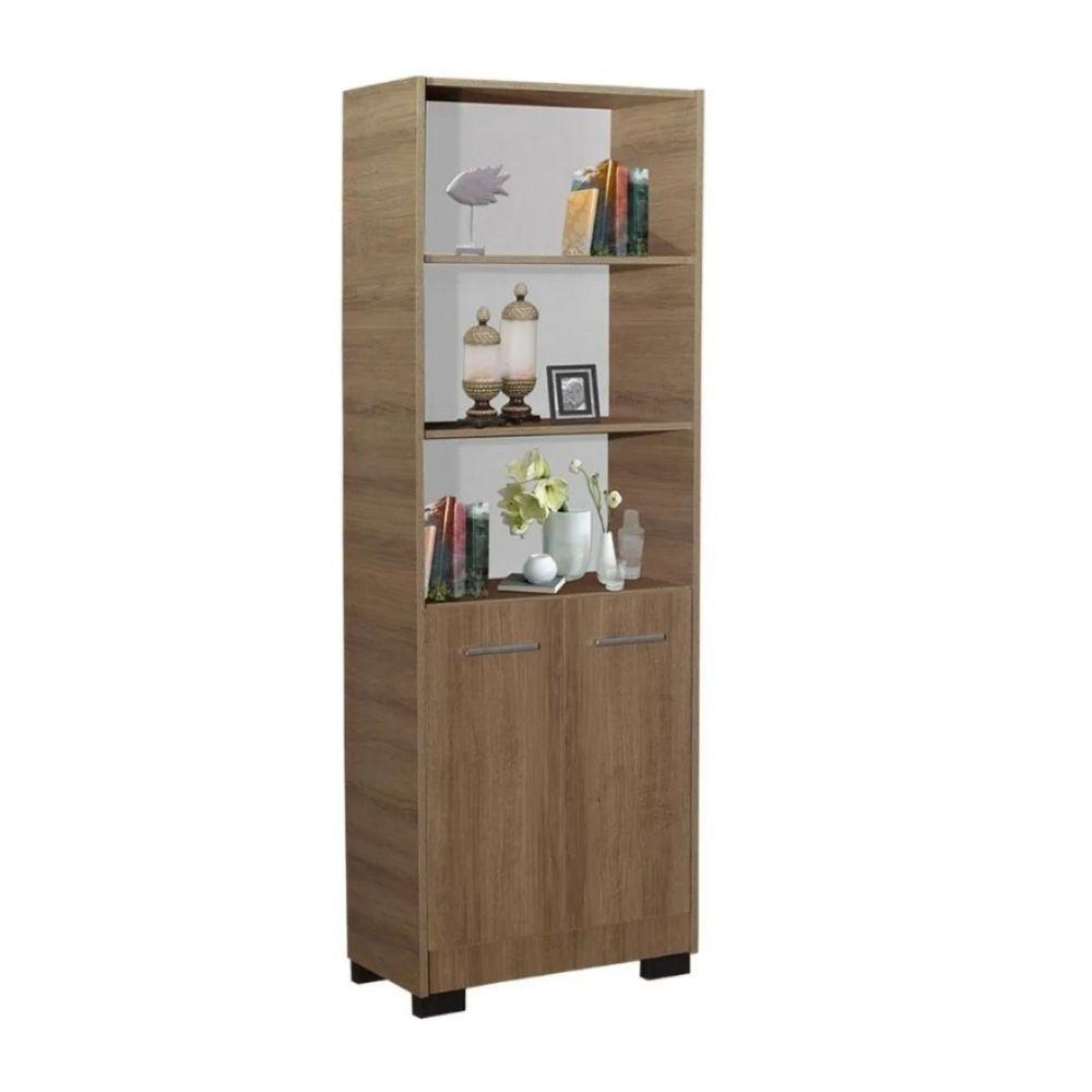 Estante Para Livros Giovana Mel 4 Prateleira Com Porta - 1