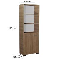 Estante Para Livros Giovana Mel 4 Prateleira Com Porta - 5