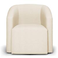 Poltrona Decorativa Base Giratória Kit 2 Stella Max Linho Bege D03 - D'rossi - 5