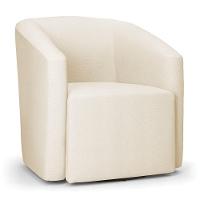 Poltrona Decorativa Base Giratória Kit 2 Stella Max Linho Bege D03 - D'rossi - 6