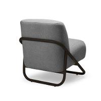 Poltrona Sala Estar Industrial Preto Kit 2 Martina Bouclê Grafite K01 - D'rossi - 7