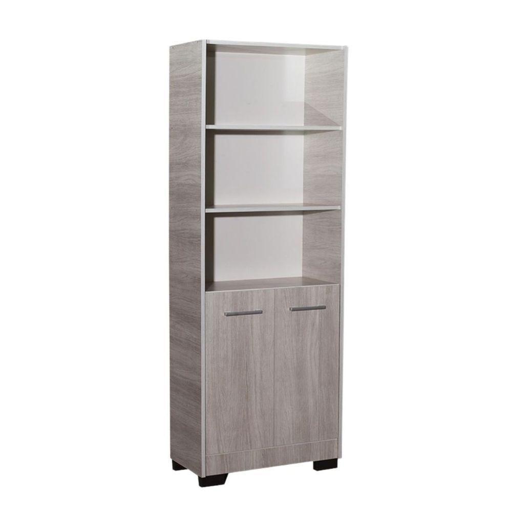 Estante Para Livros Onix Natural 4 Prateleira Com Porta - 5