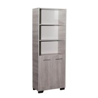 Estante Para Livros Onix Natural 4 Prateleira Com Porta - 5