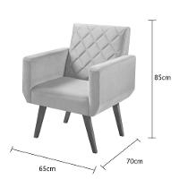 Conjunto Anabelle 2 Poltronas De 1 Lugar 1 Poltrona 2 Lugares Braço Turquesa - 2