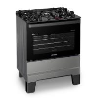 Fogão A Gás Mesa De Vidro Limpa Esmaltec Ideal Master Glass T5vfi Inox 5 Bocas Bivolt - 1