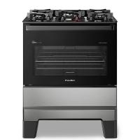 Fogão A Gás Mesa De Vidro Limpa Esmaltec Ideal Master Glass T5vfi Inox 5 Bocas Bivolt - 2