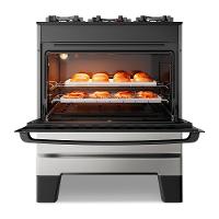 Fogão A Gás Mesa De Vidro Limpa Esmaltec Ideal Master Glass T5vfi Inox 5 Bocas Bivolt - 7