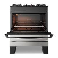 Fogão A Gás Mesa De Vidro Limpa Esmaltec Ideal Master Glass T5vfi Inox 5 Bocas Bivolt - 8