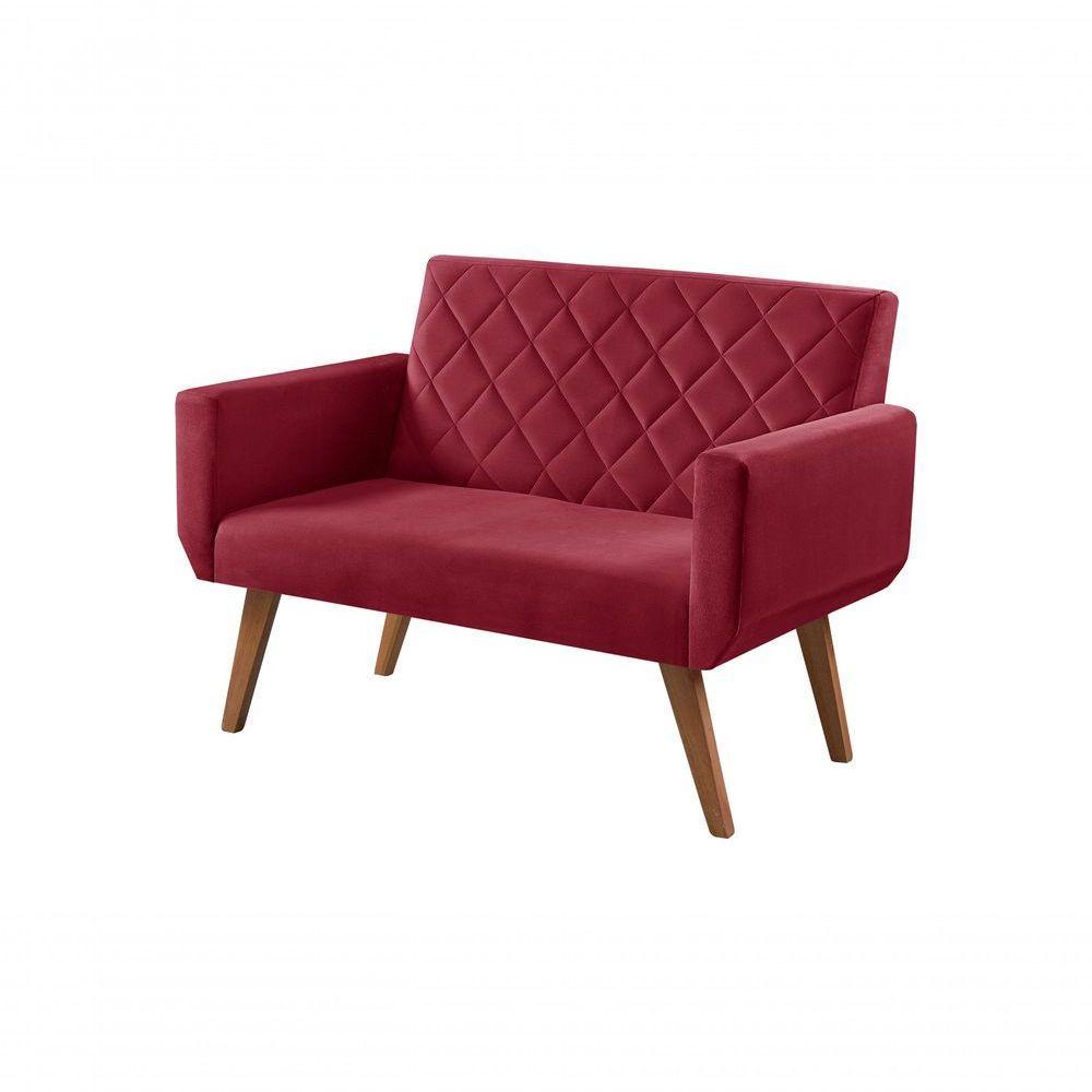 Poltrona Namoradeira 2 Lugares Anabelle Bordô - 1