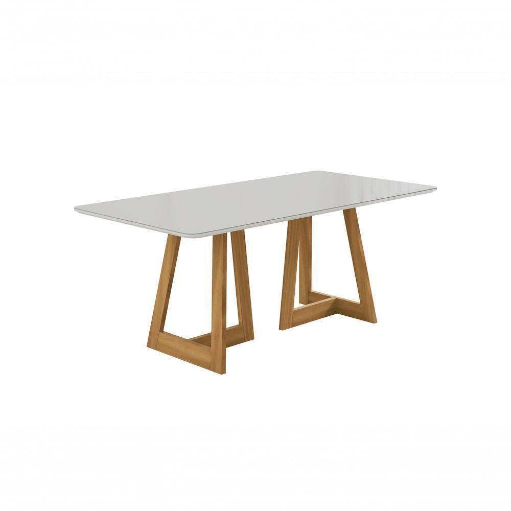 Conjunto De Jantar Milão Com 6 Cadeiras Base Canadá Bm Tubulares Mel-tecido 501 - 2