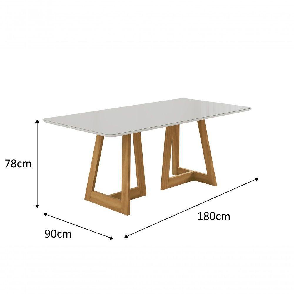 Conjunto De Jantar Milão Com 6 Cadeiras Base Canadá Bm Tubulares Mel-tecido 501 - 3