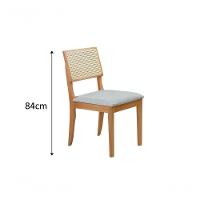 Conjunto De Jantar Milão Com 6 Cadeiras Base Canadá Bm Tubulares Mel-tecido 501 - 5