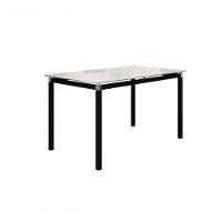 Conjunto De Jantar Lisboa Com 6 Cadeiras E Mesa Retangular Tocantins Bm Tubulares Off White-ratan Chocolate-linho 307 - 5