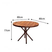 Conjunto França 04 Cadeiras Com Base Sergipe Bm Tubulares Pinus Conhaque-ratan Carvalho-courino C13 - 3