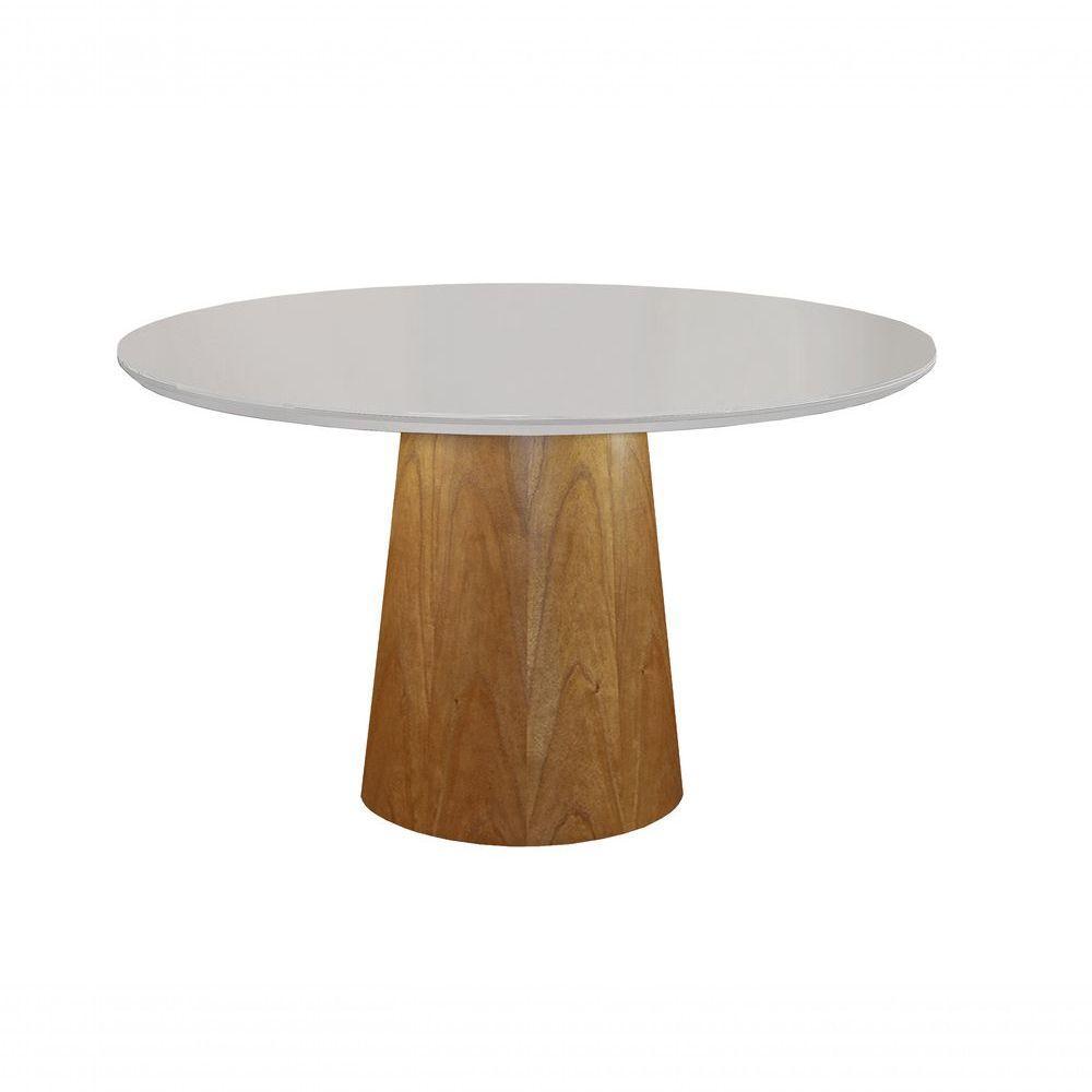 Conjunto De Jantar Florença Com 6 Cadeiras Com Detalhe Em Madeira Base Paris Bm Tubulares Off White-tecido 502 - 5