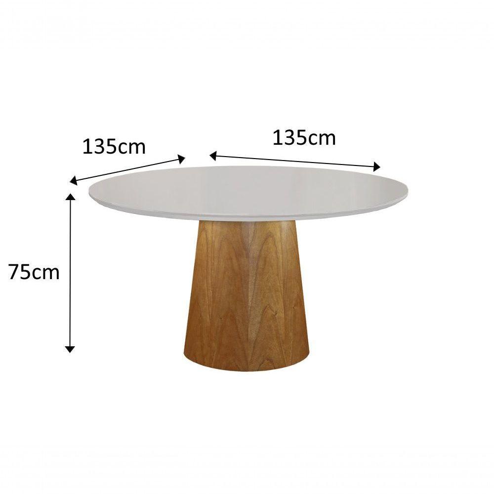 Conjunto Florença Com 4 Cadeiras E Base Paris Bm Tubulares Off White-linho 303 - 4