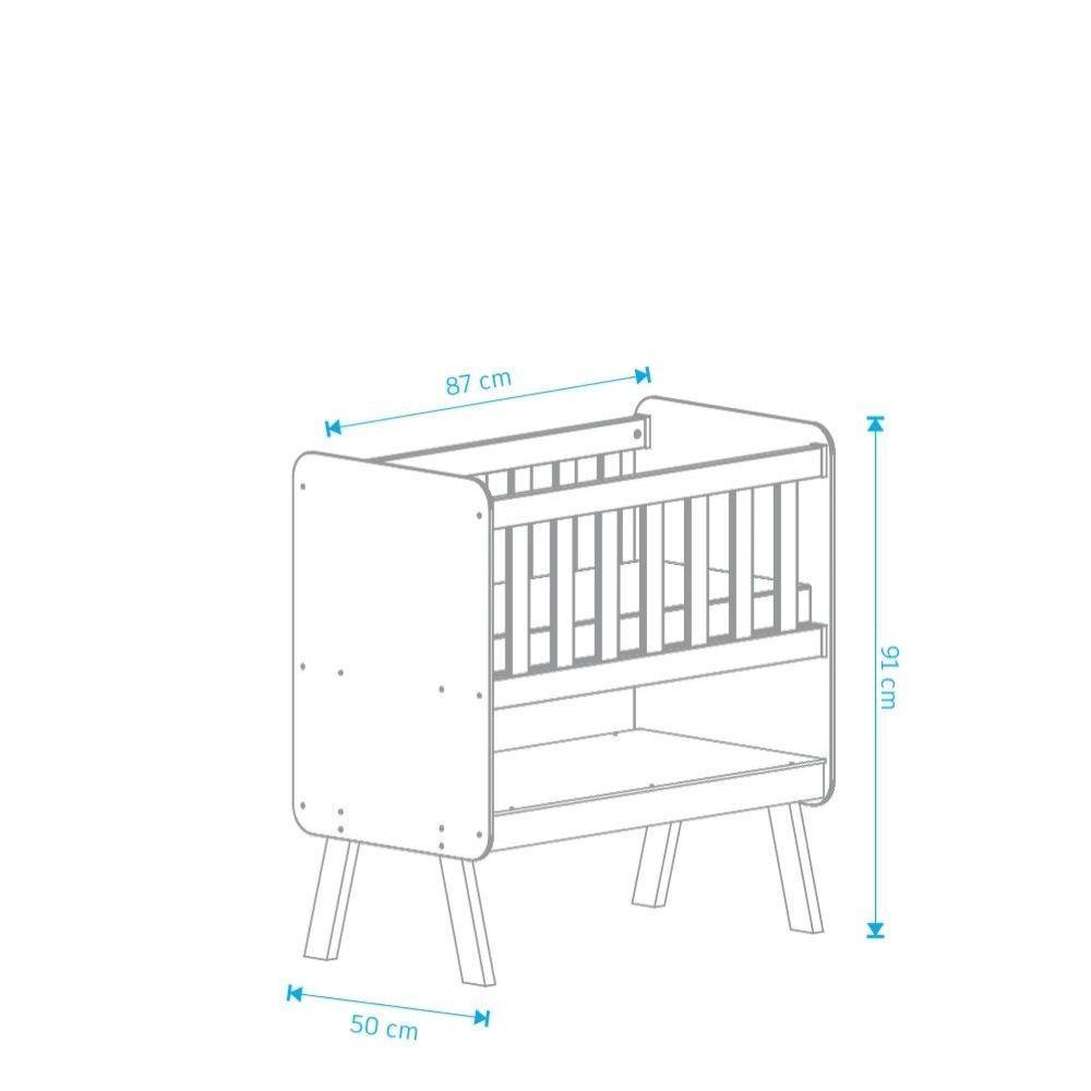 Miniberço Guti Retrô - Moveis Peroba Amendoa-branco - 5