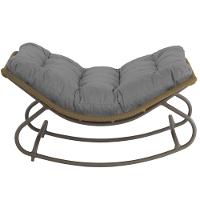 Cadeira Balanço Viena Corda Náutica Para Jardim Sala Trama Rami - 2