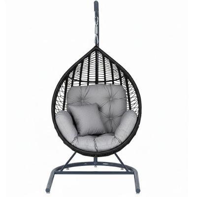 Balanço Gota Suspenso Corda Náutica Para área E Jardim Trama Preto