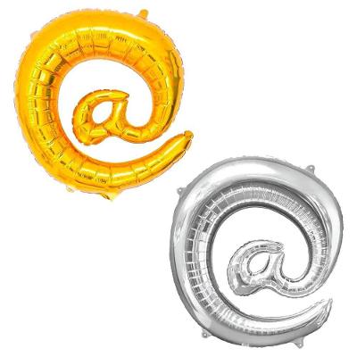 Balão Metalizado Símbolo Arroba - 16 Polegadas Cor Prata