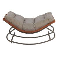 Cadeira Balanço Viena Corda Náutica Para Jardim Sala Trama Terra Cota - 2