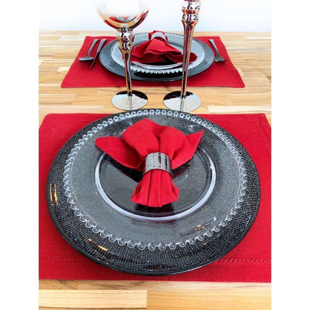 Kit Jantar 10 Pratos Rasos + 10 Pratos Sobremesa Pearl Bolinha Wolff Transparente - 3