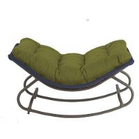 2 Cadeira Balanço Viena Corda Náutica Para Jardim Sala Trama Azul Marinho - 5