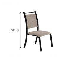 Conjunto Verona 06 Cadeiras Com Base Piauí Bm Tubulares Off White-courino 12 - 2