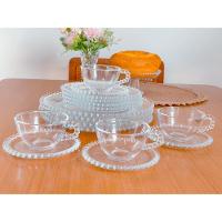 Kit 4 Xícaras Com Pires + 4 Pratos Sobremesa + 4 Pratos Jantar Pearl Wolff Transparente - 2