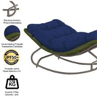Cadeira Balanço Viena Corda Náutica Para Jardim Sala Trama Verde Musgo