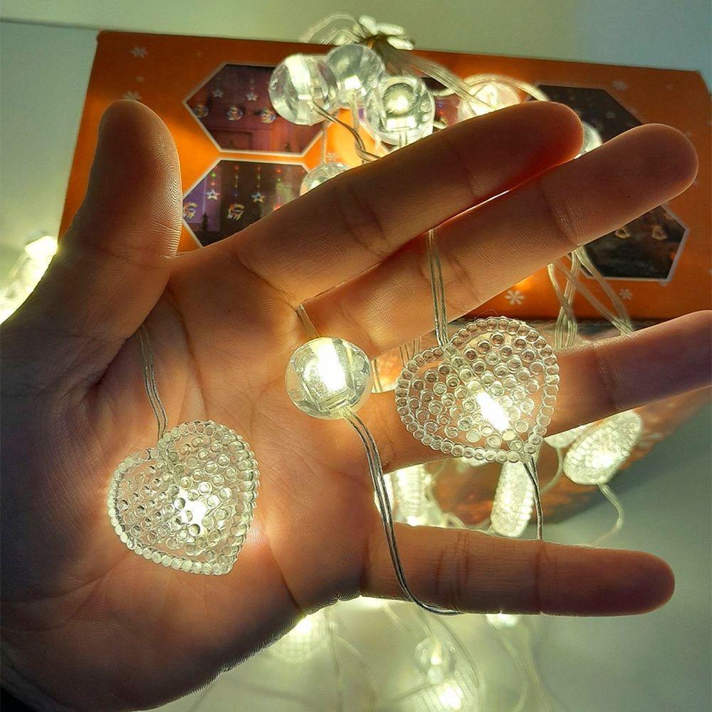 Pisca Cortina Corações Natal 80 Lâmpadas Led 3x1m 110-220v Amarelo - 3