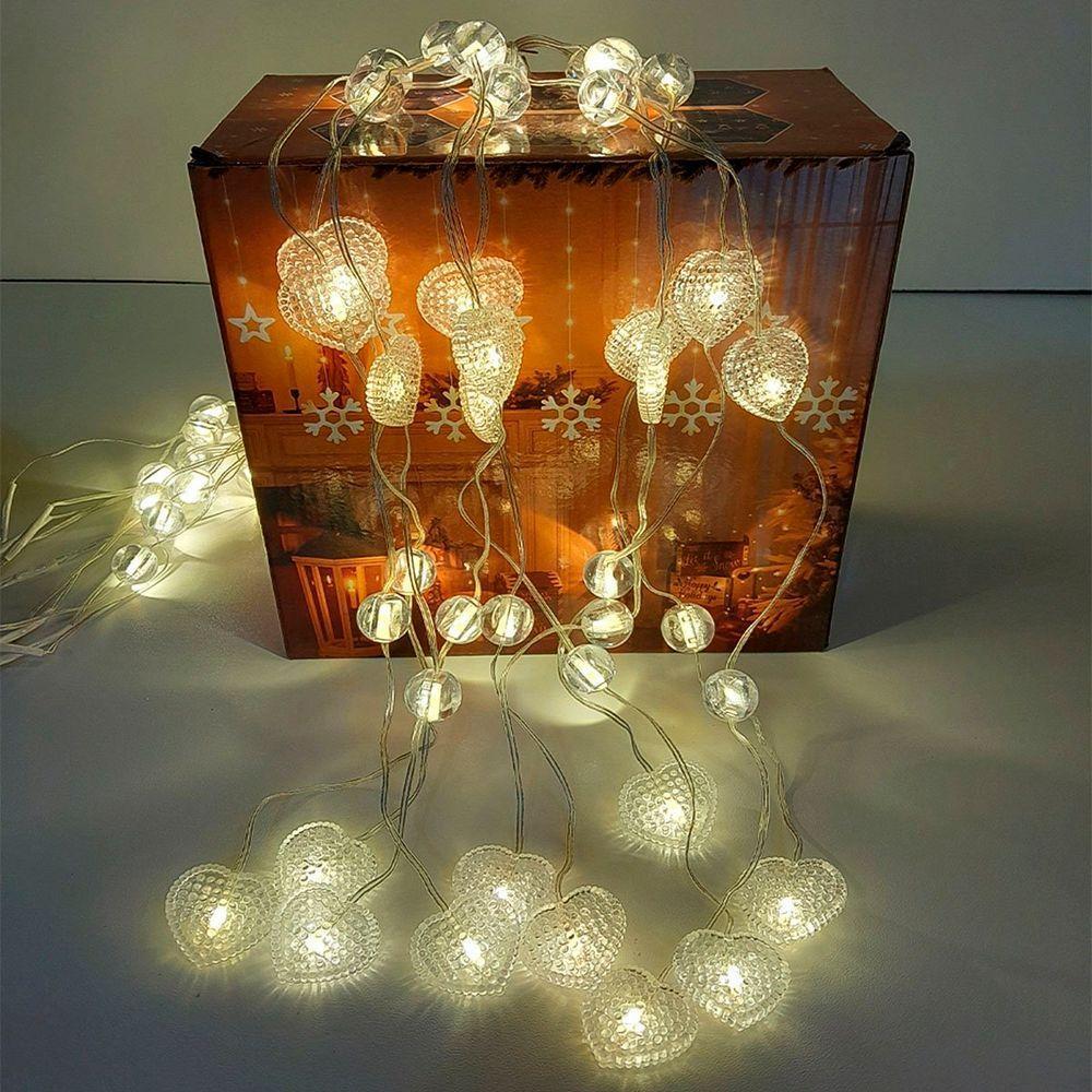 Pisca Cortina Corações Natal 80 Lâmpadas Led 3x1m 110-220v Amarelo - 4