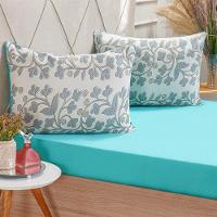 Jogo De Cama King Dreams Malha 100% Algodão 193x203x35cm Verde - 1