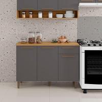 Balcão Imperial 3 Portas Arte Móveis Cinamomo-grafite - 9