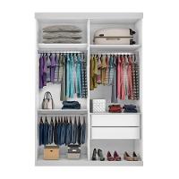 Closet Solteiro Sem Portas 2 Gavetas Júlia Minastex Branco - 7