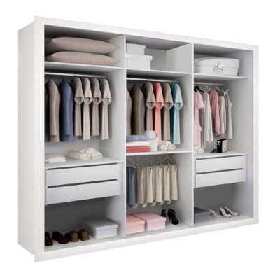 Closet Casal Sem Portas 4 Gavetas Paris Minastex Branco