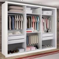 Closet Casal Sem Portas 4 Gavetas Paris Minastex Branco