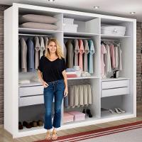 Closet Casal Sem Portas 4 Gavetas Paris Minastex Branco - 7