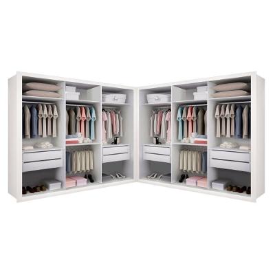 Closet Casal Sem Portas 8 Gavetas Paris Duo Premium Minastex Branco