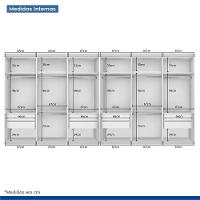 Closet Casal Sem Portas 8 Gavetas Paris Duo Premium Minastex Branco - 3