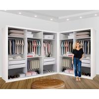 Closet Casal Sem Portas 2 Módulos 6 Gavetas França Minastex Branco - 6