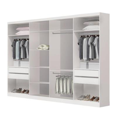 Closet Casal Sem Portas 4 Gavetas Florença Minastex Branco