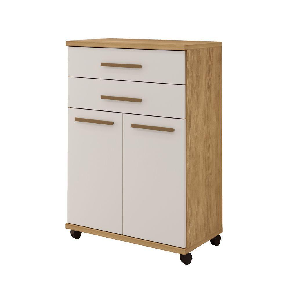 Balcão Mônaco Arte Móveis 2 Portas 2 Gaveta Flex Cinamomo-off White - 1