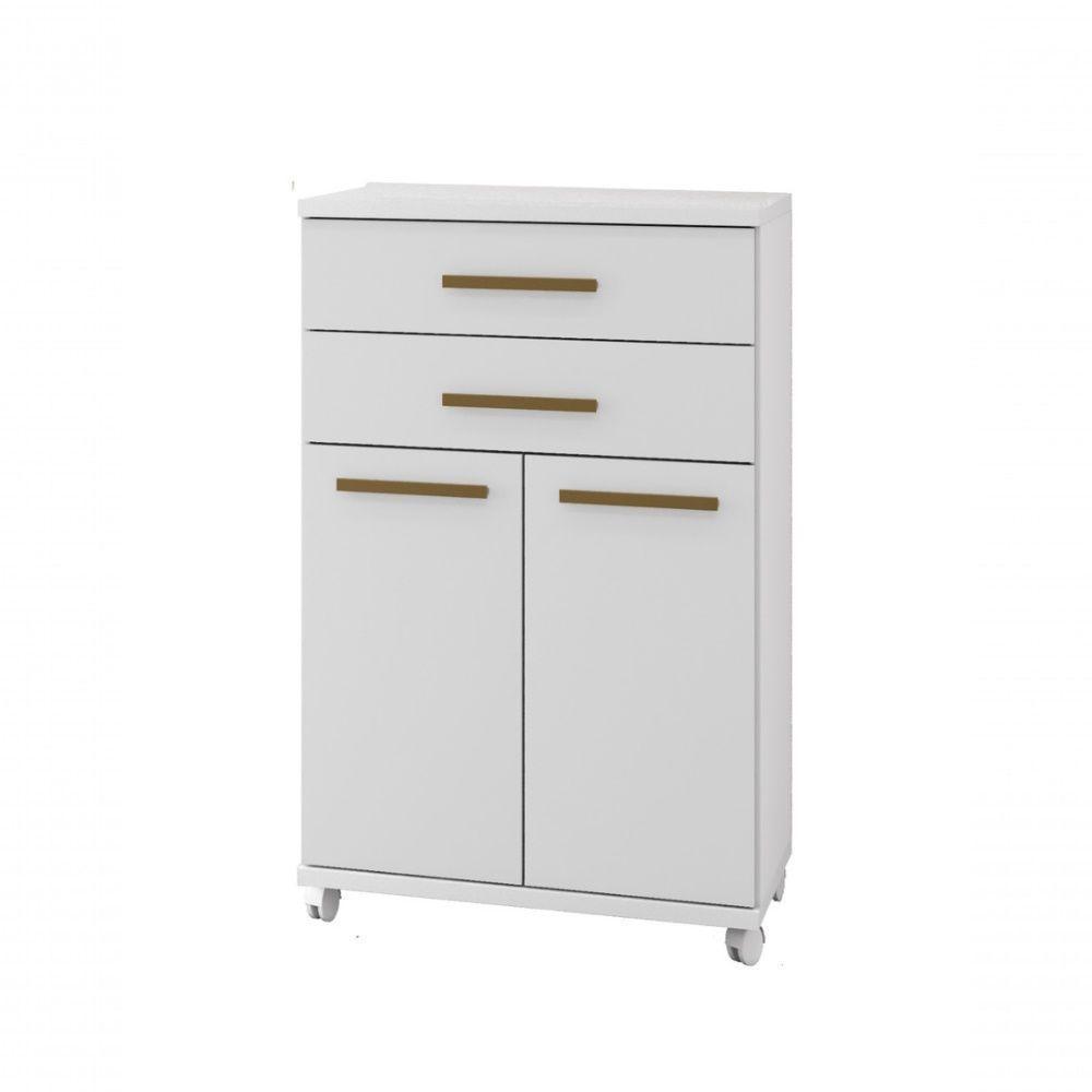 Balcão Mônaco Arte Móveis 2 Portas 2 Gaveta Flex Branco - 1
